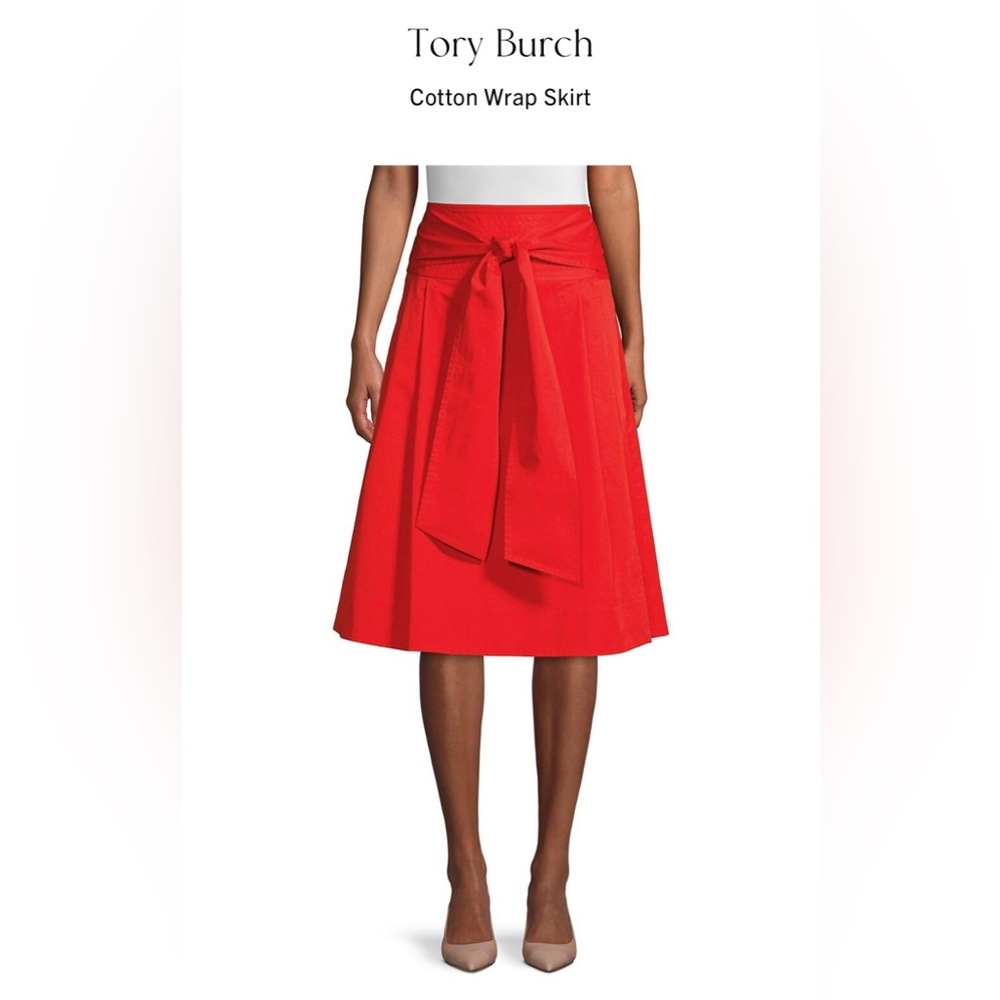 Tory Burch Cotton Wrap Skirt